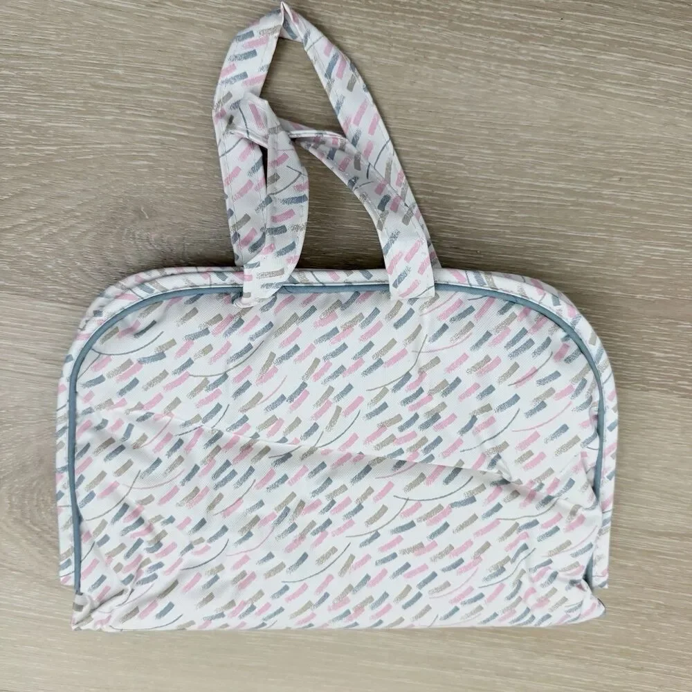 Vintage 1988 Travel Set New Old Stock: Cosmetic Bag & 3 Shoe Covers Retro 80s